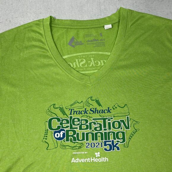 Leslie Jordan Women's Small Track Shack 2021 5K Race Athletic Graphic T Shirt - Picture 2 of 11